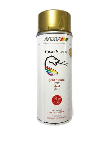 SPRAY CRAFTS LAKIER ZŁOTY 400ML MOTIP