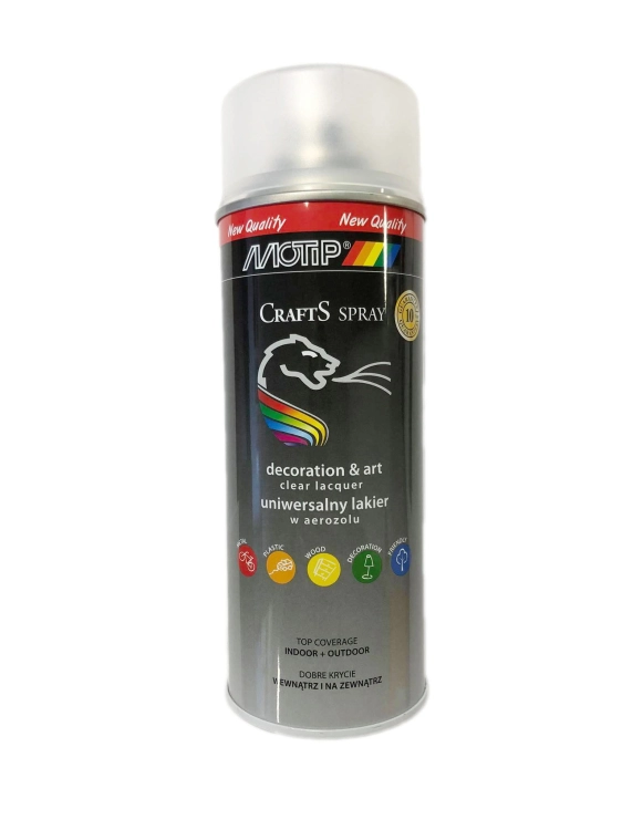 SPRAY CRAFTS LAKIER BEZBARWNY MAT 400ML MOTIP