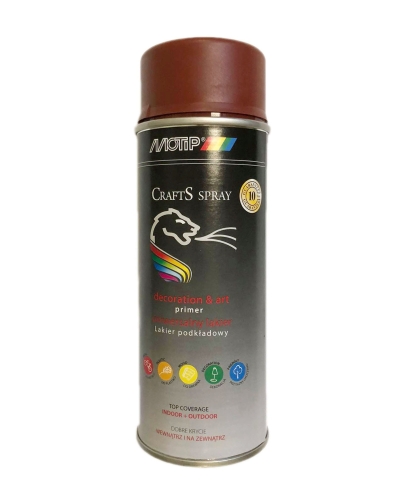SPRAY CRAFTS LAKIER PODKŁADOWY CZERWONY 400ML MOTIP