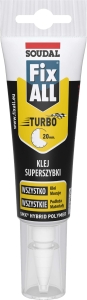 KLEJ USZCZELNIACZ HYBRYDOWY FIX-ALL TURBO BIAŁY 125ML SOUDAL