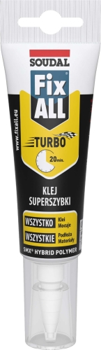 KLEJ USZCZELNIACZ HYBRYDOWY FIX-ALL TURBO BIAŁY 125ML SOUDAL