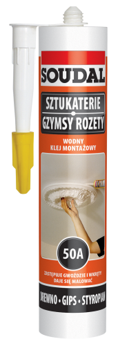 KLEJ MONTAŻOWY WODNY 50A 280ML SOUDAL