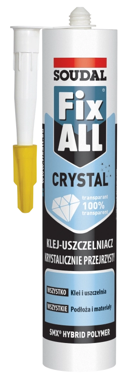 KLEJ USZCZELNIACZ HYBRYDOWY FIX-ALL CRYSTAL 290ML SOUDAL