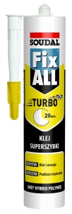 KLEJ USZCZELNIACZ YBRYDOWY FIX-ALL TURBO BIAŁY 290ML SOUDAL