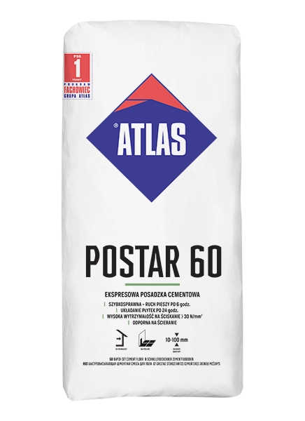 POSTAR 60 EKSPRESOWA POSADZKA CEMENTOWA OP. 25KG ATLAS
