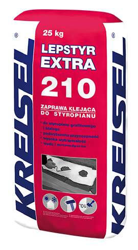 LEPSTYR EXTRA 210 ZAPRAWA DO PRZYKLEJANIA STYROPIANU GRAFITOWEGO 25KG KREISEL