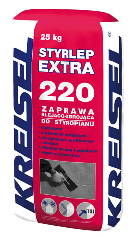STYRLEP 220 KLEJ DO WARSTWY ZBROJĄCEJ STYROPIANU GRAFITOWEGO 25KG KREISEL