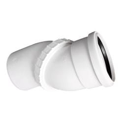 KOLANO KANALIZACYJNE PVC 50 REGULOWANE BIAŁE AKCES