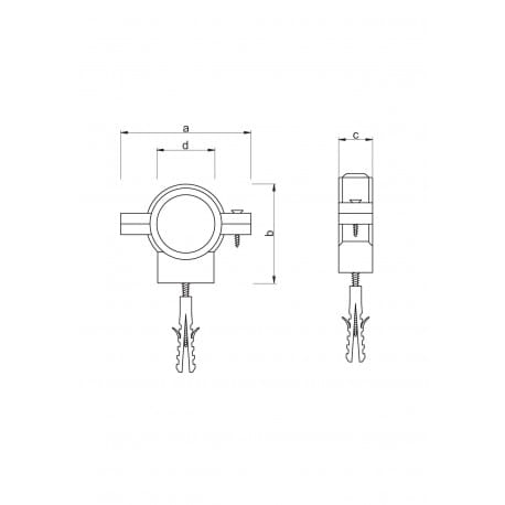 UCHWYT PCV DO RUR 32MM HYDROLAND