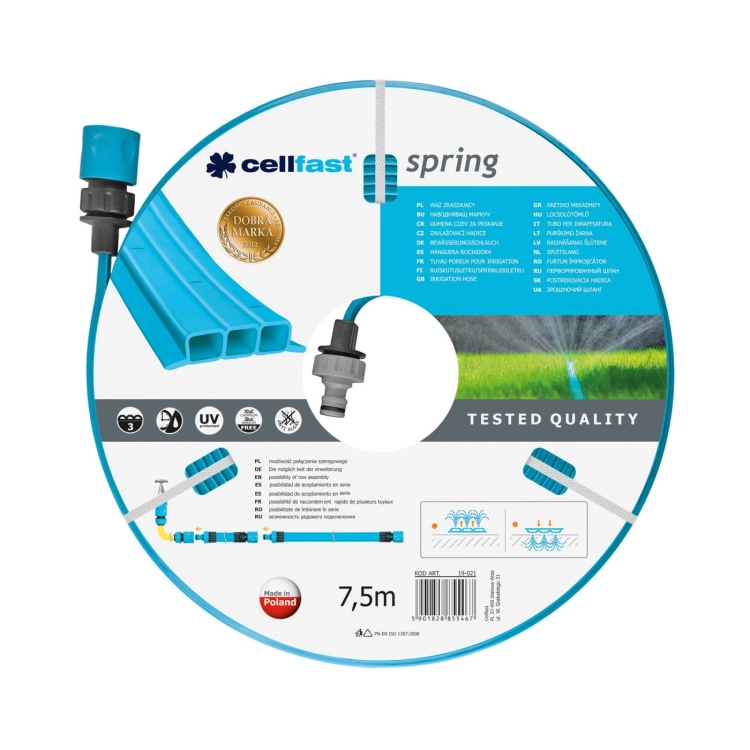 WĄŻ ZRASZAJĄCY 1/2" SPRING 15M CELLFAST