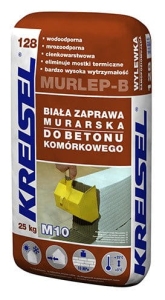 MURLEP-B 128 ZAPRAWA DO GAZOBETONU BIAŁA 25KG KREISEL