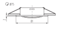 OPRAWA HALOGENOWA KWADRATOWA OBR. NAVI CTX-DT10 CHROM-MAT 2553 KANLUX
