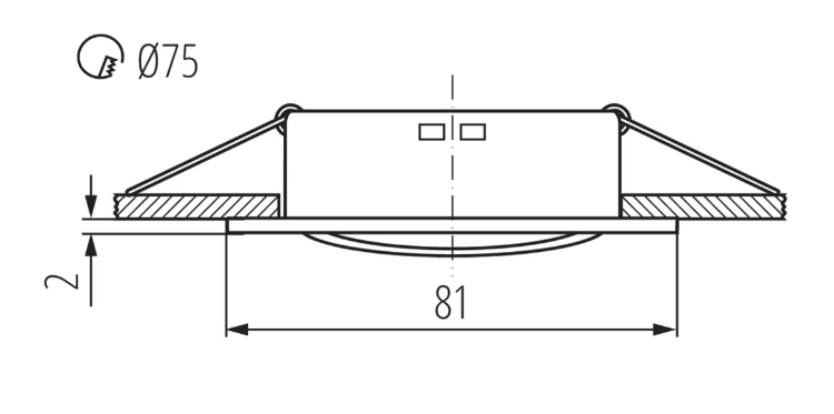 OPRAWA HALOGENOWA KWADRATOWA OBR. NAVI CTX-DT10 CHROM-MAT 2553 KANLUX