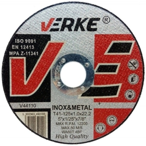 TARCZA DO CIĘCIA METALU GR.1MM FI.125MM  VERKE 