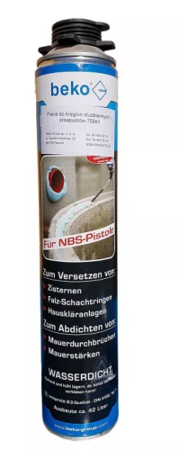 PISTOLETOWA PIANA MONTAŻOWA DO KRĘGÓW STUDZIENNYCH I PRZEPUSTÓW BRUNNENSCHAUM 750ml BEKO