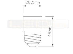 ADAPTER PRZEJŚCIE E27/E14 LED LINE