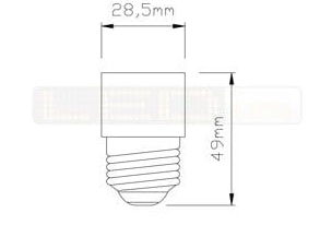 ADAPTER PRZEJŚCIE E27/E14 LED LINE