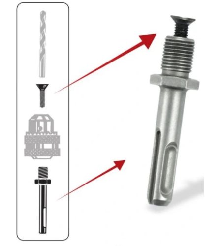 ADAPTER SDS+ GWINT 1/2" SILVER