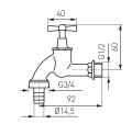 ZAWÓR CZERPALNY GRZYBKOWY 1/2" FERRO