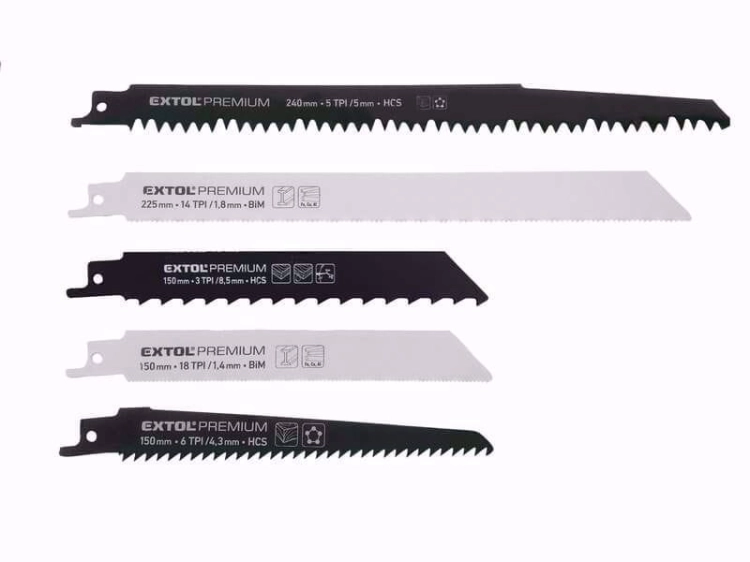 ZESTAW BRZESZCZOTÓW DO PIŁY SZABLASTEJ 5SZT EXTREME TOOLS