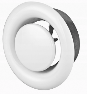 ANEMOSTAT METALOWY WYWIEWNY FI 125 BIAŁY AMW125 AWENTA 