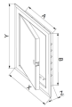 DRZWICZKI REWIZYJNE METALOWE 20X20CM DM85 AWENTA