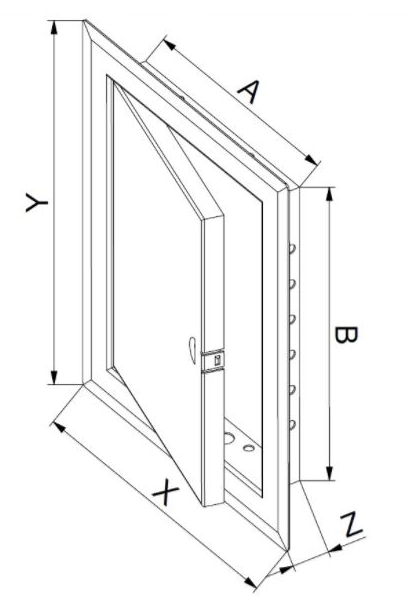 DRZWICZKI REWIZYJNE METALOWE 20X20CM DM85 AWENTA