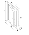 DRZWICZKI REWIZYJNE METALOWE 15X15CM DM82 AWENTA