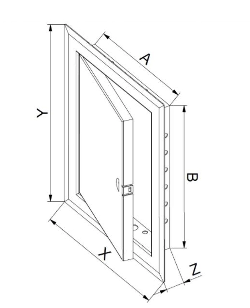 DRZWICZKI REWIZYJNE METALOWE 30X60CM DM99 AWENTA