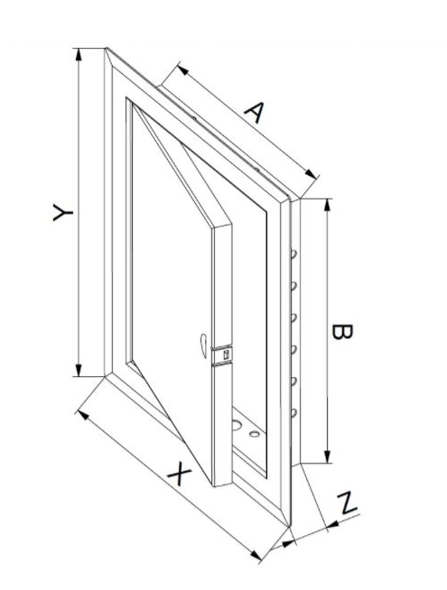 DRZWICZKI REWIZYJNE METALOWE 25X50CM DM97 AWENTA