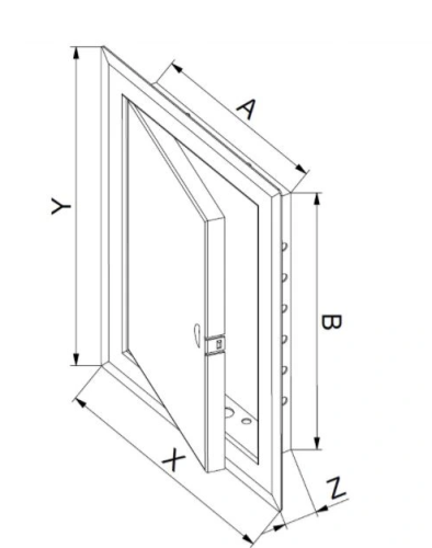 DRZWICZKI REWIZYJNE METALOWE 25X35CM DM95 AWENTA