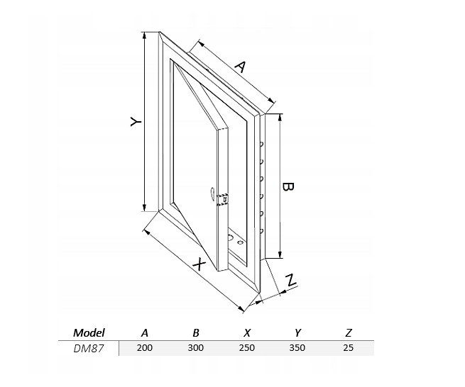 DRZWICZKI REWIZYJNE METALOWE 20X30CM DM87 AWENTA
