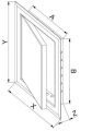 DRZWICZKI REWIZYJNE METALOWE Z ZAMKIEM 40X50CM DM100Z AWENTA