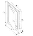 DRZWICZKI REWIZYJNE METALOWE 60X60CM DM104 AWENTA