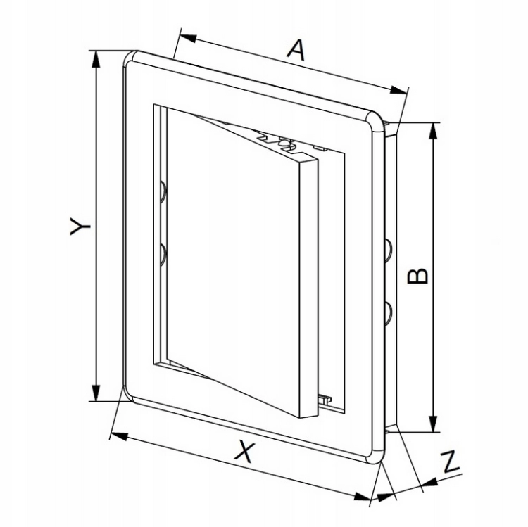 DRZWICZKI REWIZYJNE PLASTIKOWE BRĄZOWE 15X15 DT10BR AWENTA
