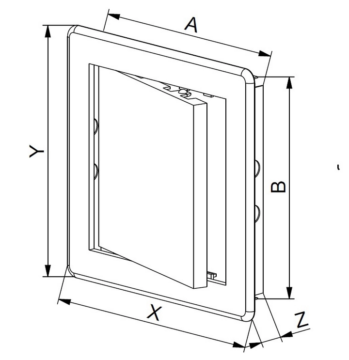 DRZWICZKI REWIZYJNE PLASTIKOWE 30X40 DT16 AWENTA