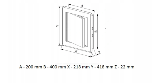 DRZWICZKI REWIZYJNE PLASTIKOWE 20X40 DT19 AWENTA