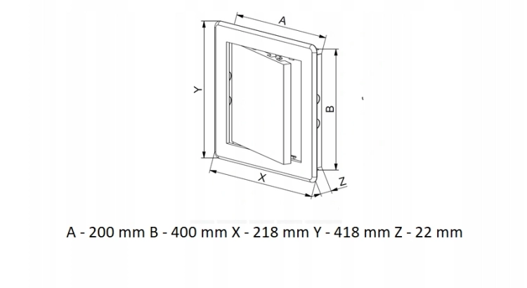 DRZWICZKI REWIZYJNE PLASTIKOWE 20X40 DT19 AWENTA