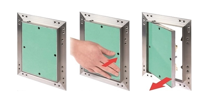 KLAPA REWIZYJNA ALUMINIOWA Z PŁYTĄ GK 40x40CM KRAL12 AWENTA
