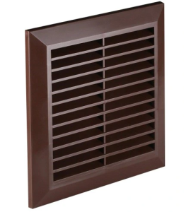 KRATKA WENTYLACYJNA BRĄZOWA Z SIATKĄ FI125 14X14 T83BR AWENTA