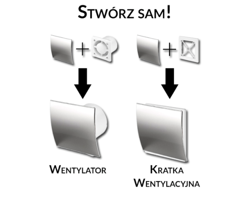 PANEL WENTYLATORA ESCUDO SREBRO FI100 PES125 AWENTA