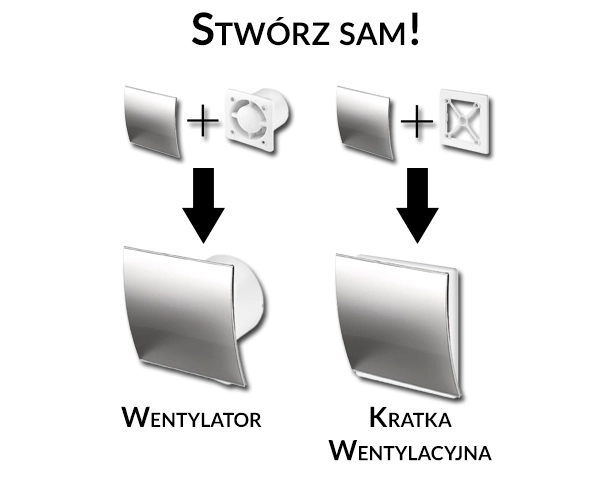 PANEL WENTYLATORA ESCUDO SREBRO FI100 PES125 AWENTA