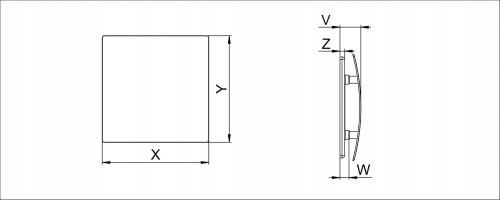 PANEL WENTYLATORA ESCUDO INOX FI100 PEI100 AWENTA