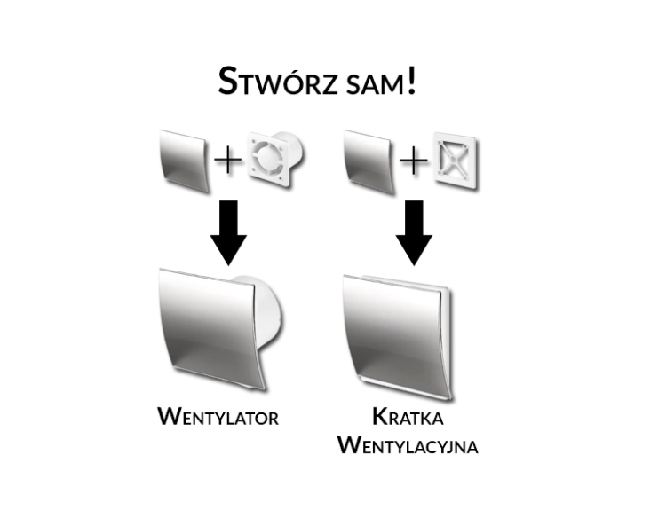 PANEL WENTYLATORA ESCUDO CHROM FI100 PEH100 AWENTA