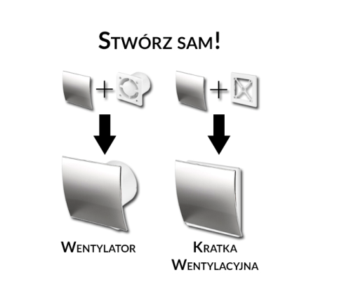 PANEL WENTYLATORA ESCUDO BIAŁY FI125 PEB125 AWENTA