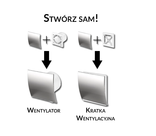 PANEL WENTYLATORA ESCUDO BIAŁY FI125 PEB125 AWENTA
