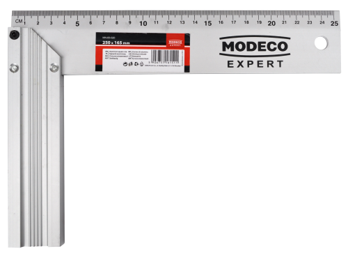 KĄTOWNIK STOLARSKI ALUMINIOWY 25CM MODECO