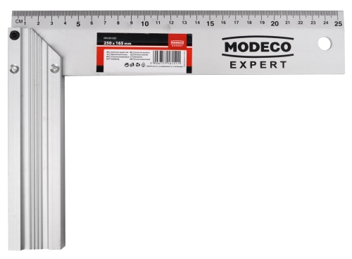 KĄTOWNIK STOLARSKI ALUMINIOWY 25CM MODECO