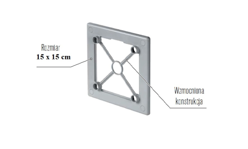 RAMKA DO KRATKI WENTYLACYJNEJ BIAŁA FI 125 RW125 AWENTA