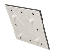 PANEL WENTYLATORA TRAX SZKŁO CZARNY MAT FI125 PTGB125M AWENTA